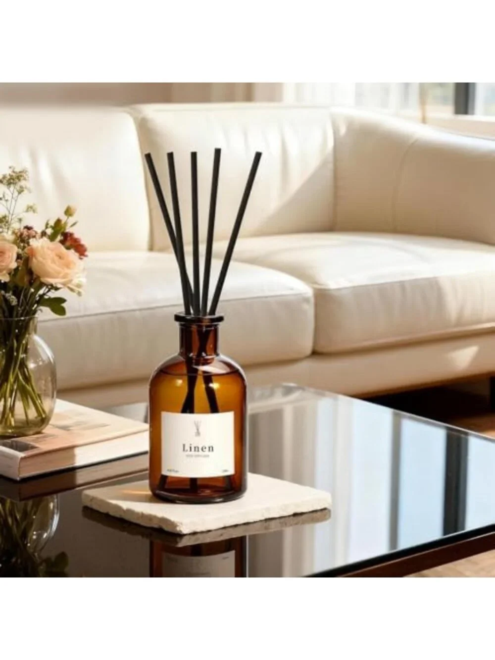 Linen Scented Reed Diffuser Set - 8.12 fl. oz Home Fragrance Decor & Air
